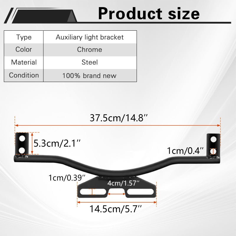 SKTYANTS Motorcycle Light Bracket Bar Driving Spot Fog Passing Turn Signal Light Bracket bar Compatible with Dyna Super Glide Road Honda Suzuki Yamaha Kawasaki(Black) - Image 5